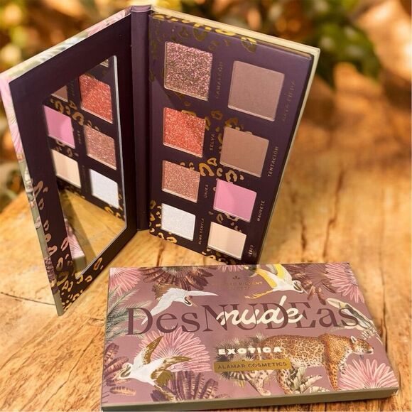 Alamar Cosmetics DesNudeAs Exotica Pressed Pigment Palette Nude Pink 8 Shades - Picture 1 of 8